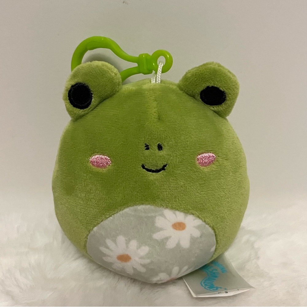 Squishmallow Wendy Frog 🐸, Easter 🐣 🌸, Floral Belly, Clip On, 3.5” New